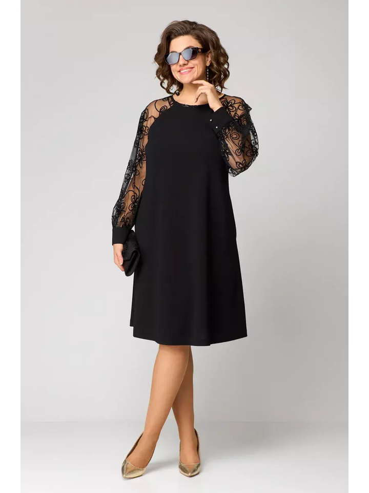 Isabella - Elegant Dress with Lace Sleeves
