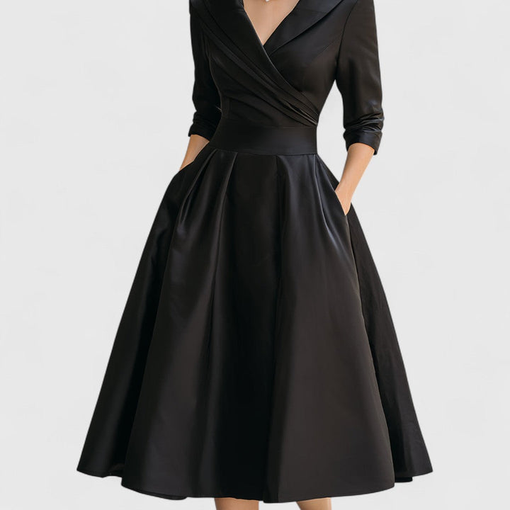 Rosalie | Elegant midi dress with a subtle shine