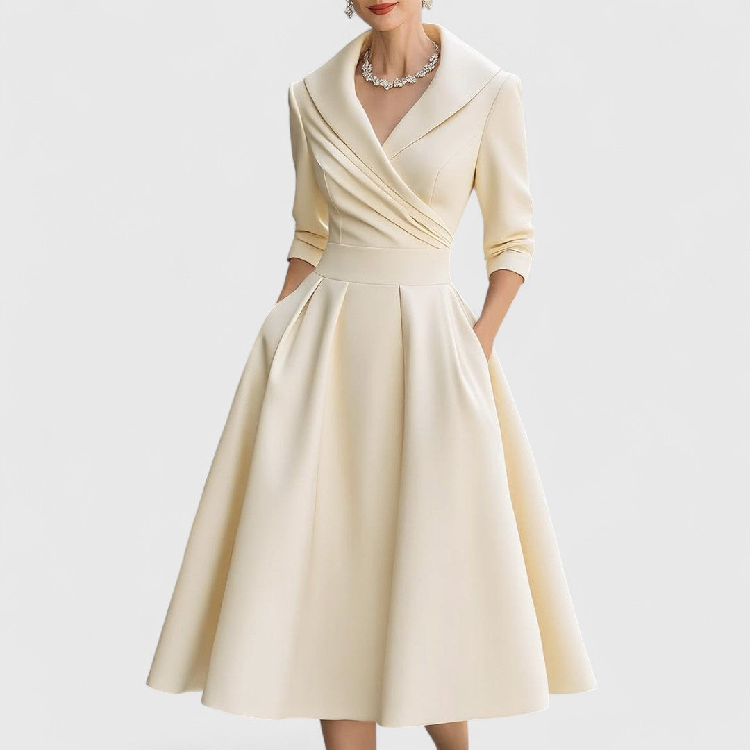 Rosalie | Elegant midi dress with a subtle shine