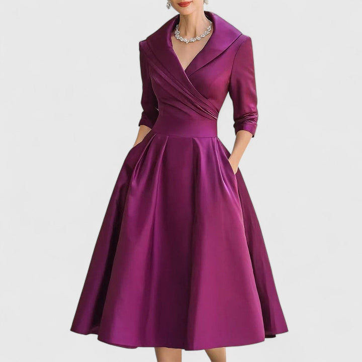 Rosalie | Elegant midi dress with a subtle shine