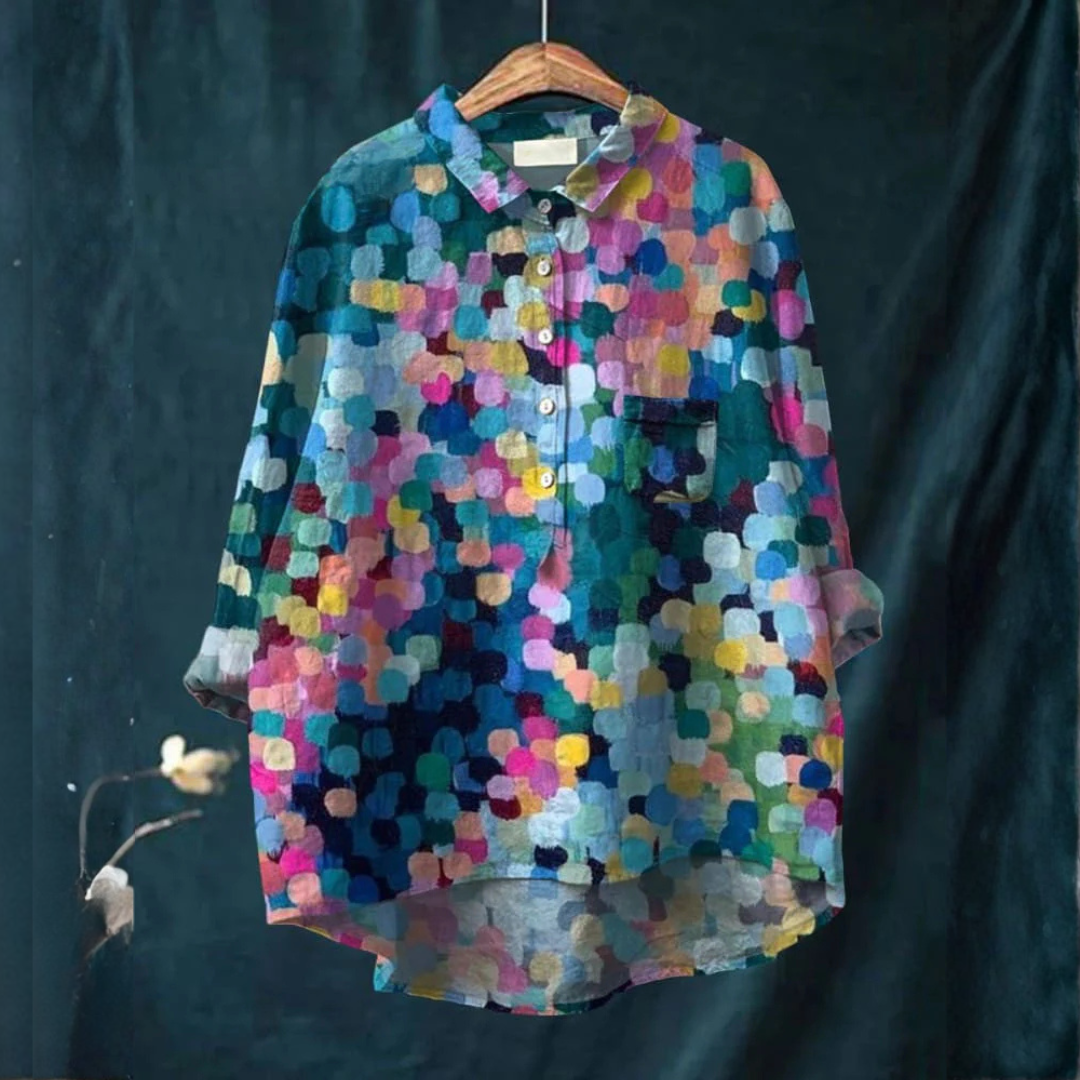 Eleonora – Linen Patterned Shirt