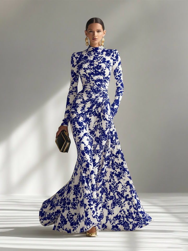 Grace | Elegant long dress with floral print