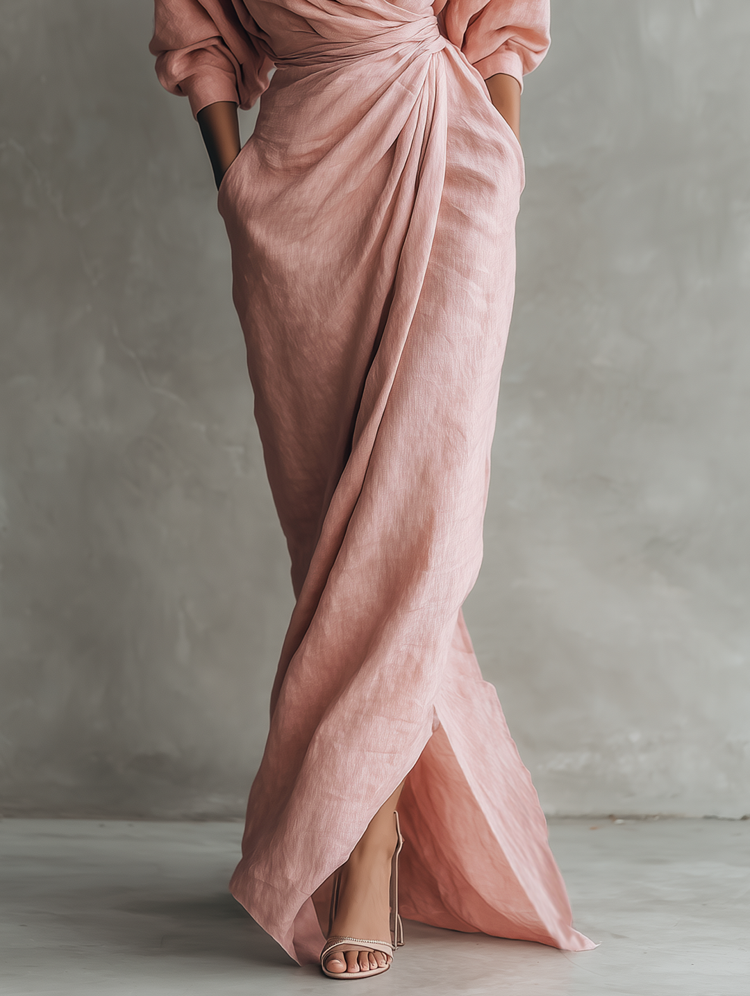 Roseline | Robe Maxi Lin Col V