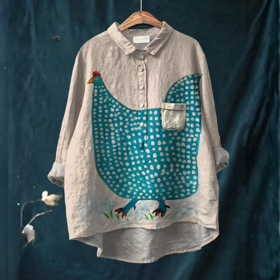 Noemi – Linen Patterned Shirt