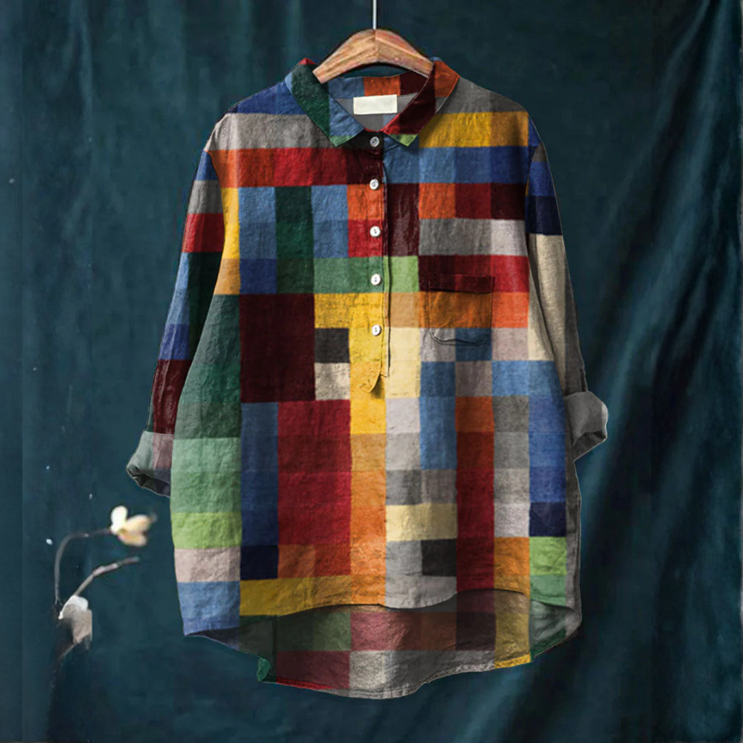 Mirella – Linen Patterned Shirt