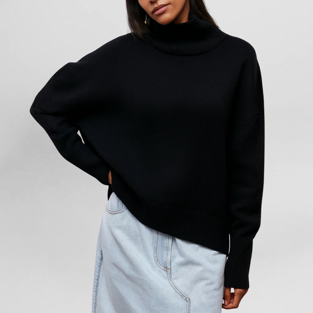 Stefanie | Warm and Refined Sweater with High Collar