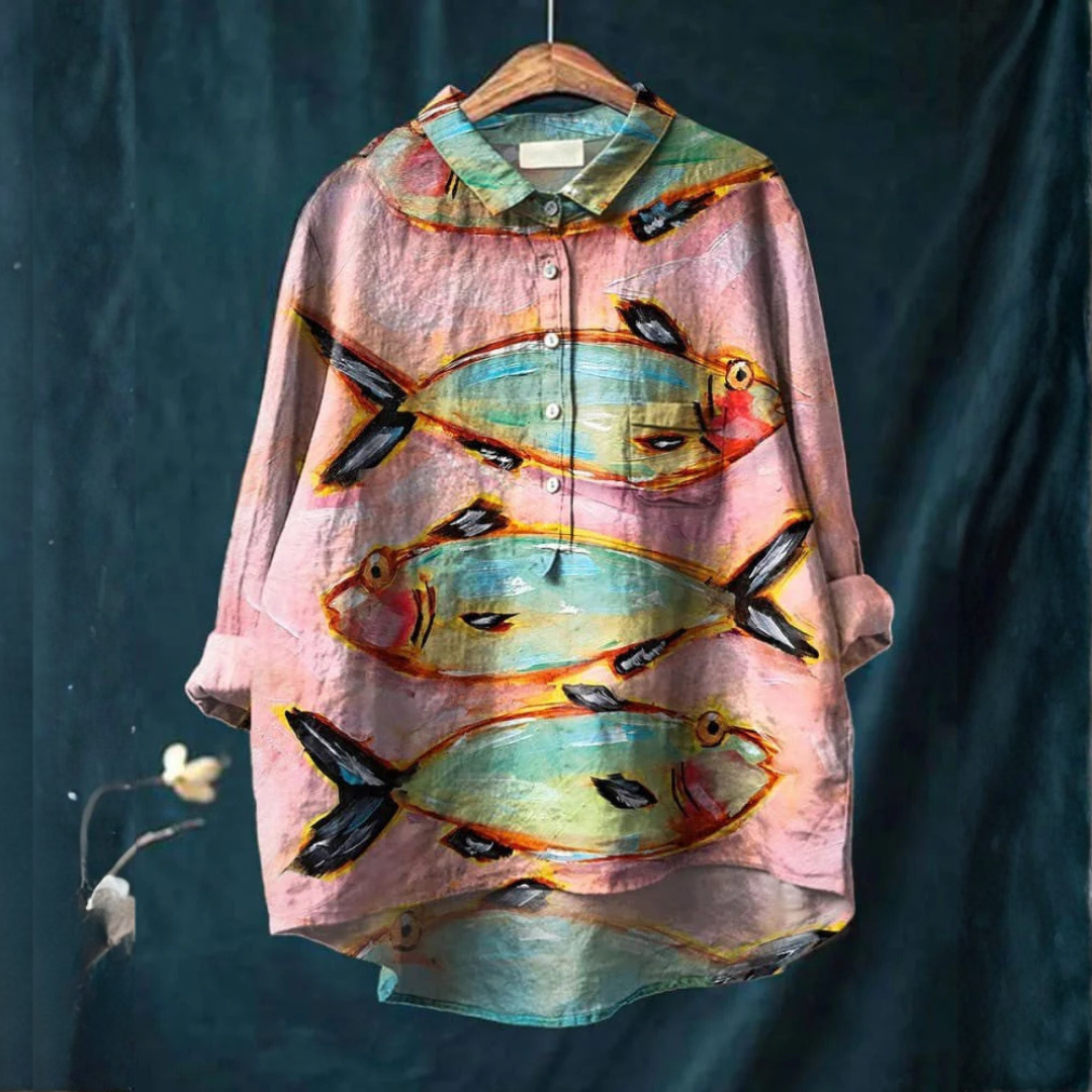 Emanuela – Linen Pattern Shirt