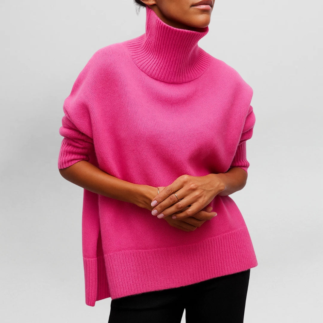 Stefanie | Warm and Refined Sweater with High Collar
