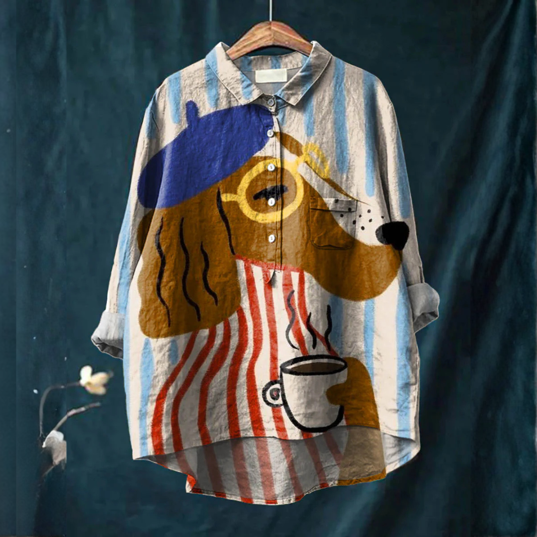 Valeria – Linen Patterned Shirt