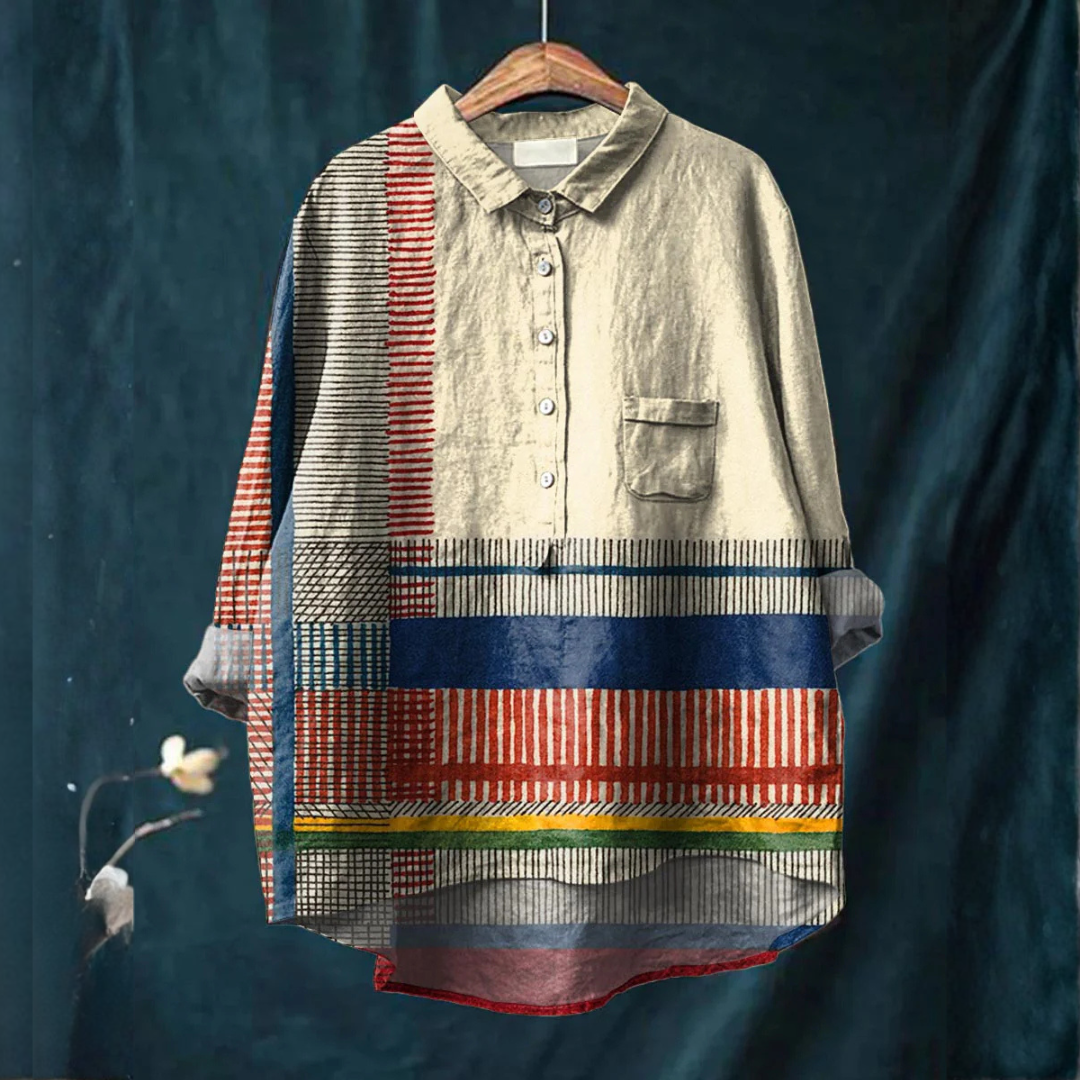Zaira – Linen Patterned Shirt