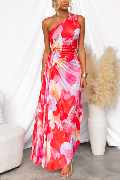 Fionnghuala | Tropical Print Evening Dress