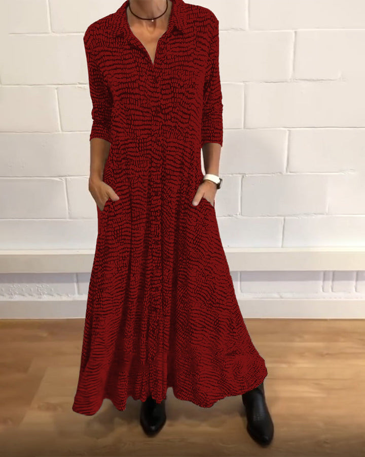 Edith | Sophisticated Pocket Midi Dress