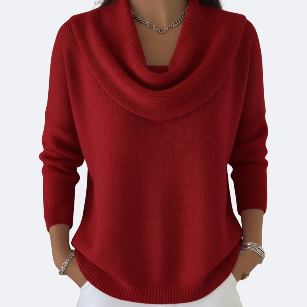 GIULIA - Cozy Ruffle Neck Sweater