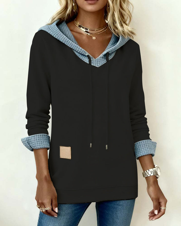 Laluna® | Casual Hoodie Sweatshirt with Waffle Inserts