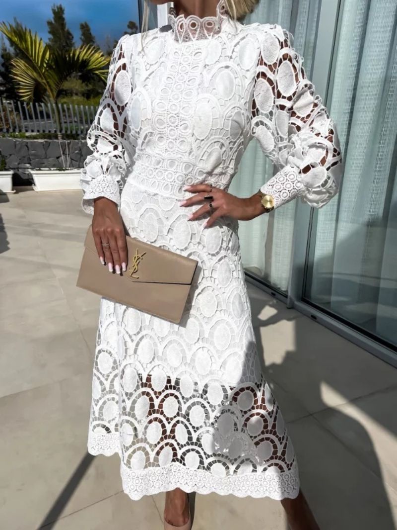 Georgia™ - Elegant French Lace Wedding Guest Maxi Dress