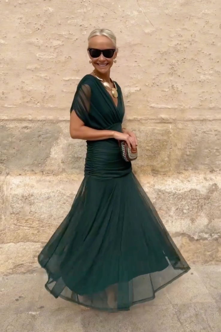 Lorenza™ | Elegant Maxi Wedding Guest Dress