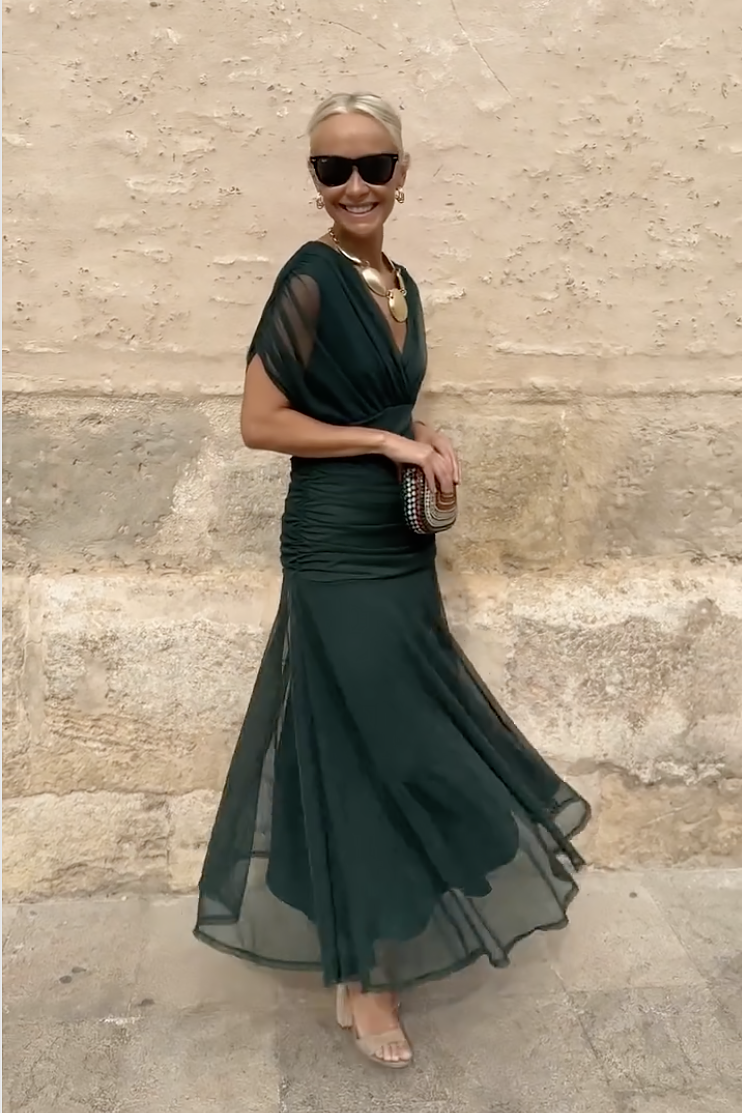 Lorenza™ | Elegant Maxi Wedding Guest Dress