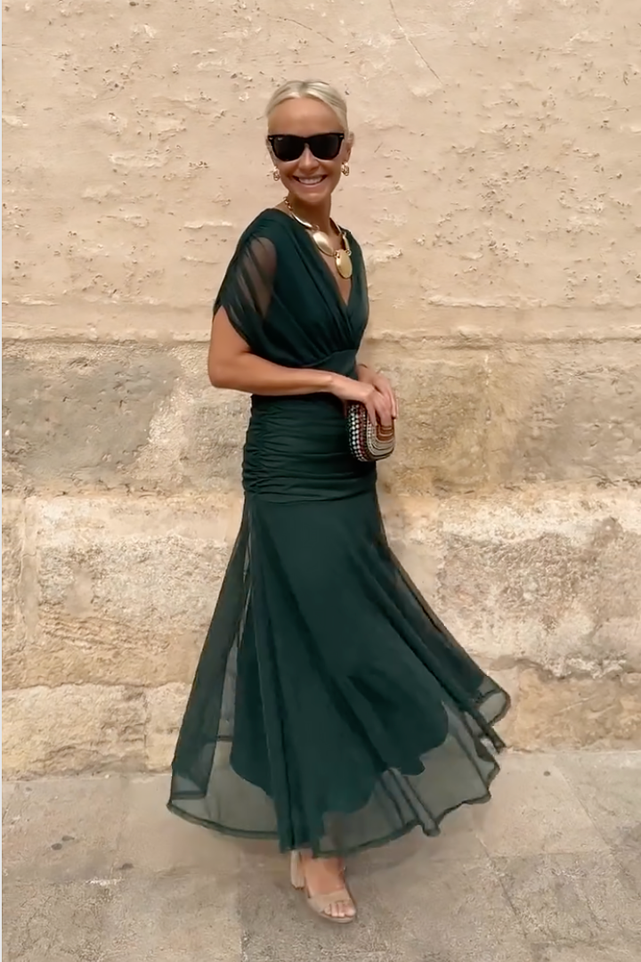 Lorenza™ | Elegant Maxi Wedding Guest Dress