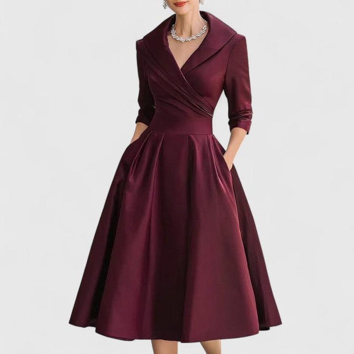 Rosalie | Elegant midi dress with a subtle shine