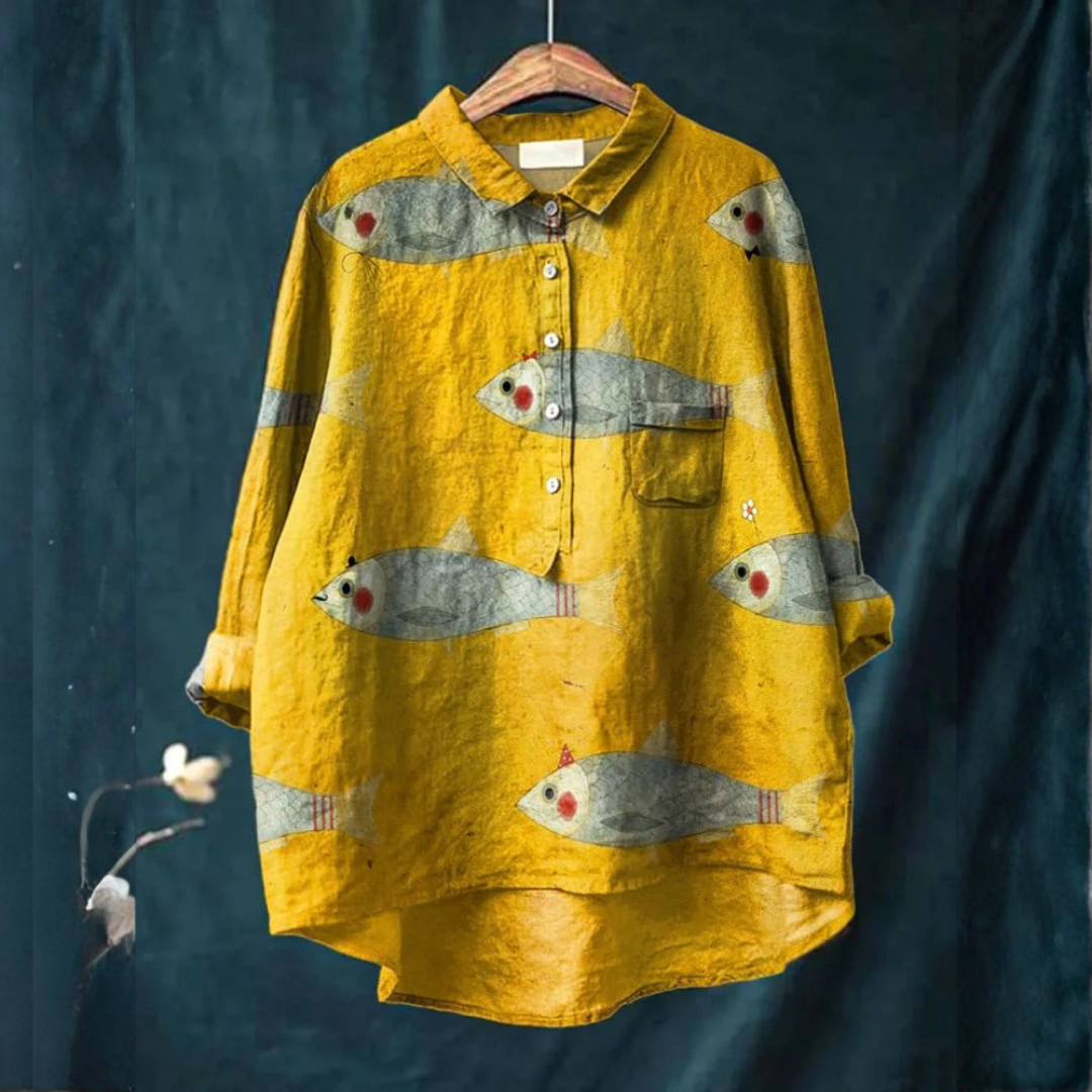 Gabriella – Linen Patterned Shirt