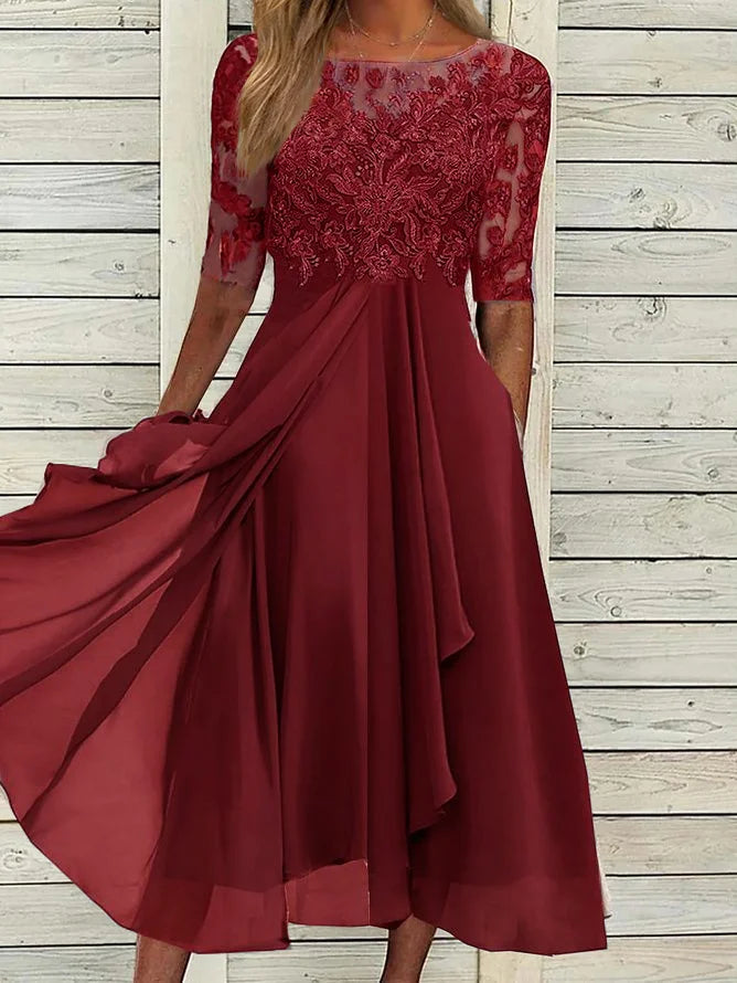 Banna | Elegant Lace Midi Dress