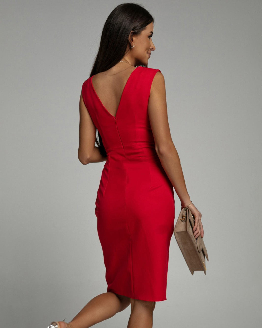 Dymphna | V-Neck Slit Maxi Dress