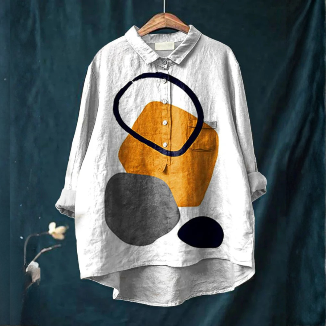Serena – Linen Patterned Shirt