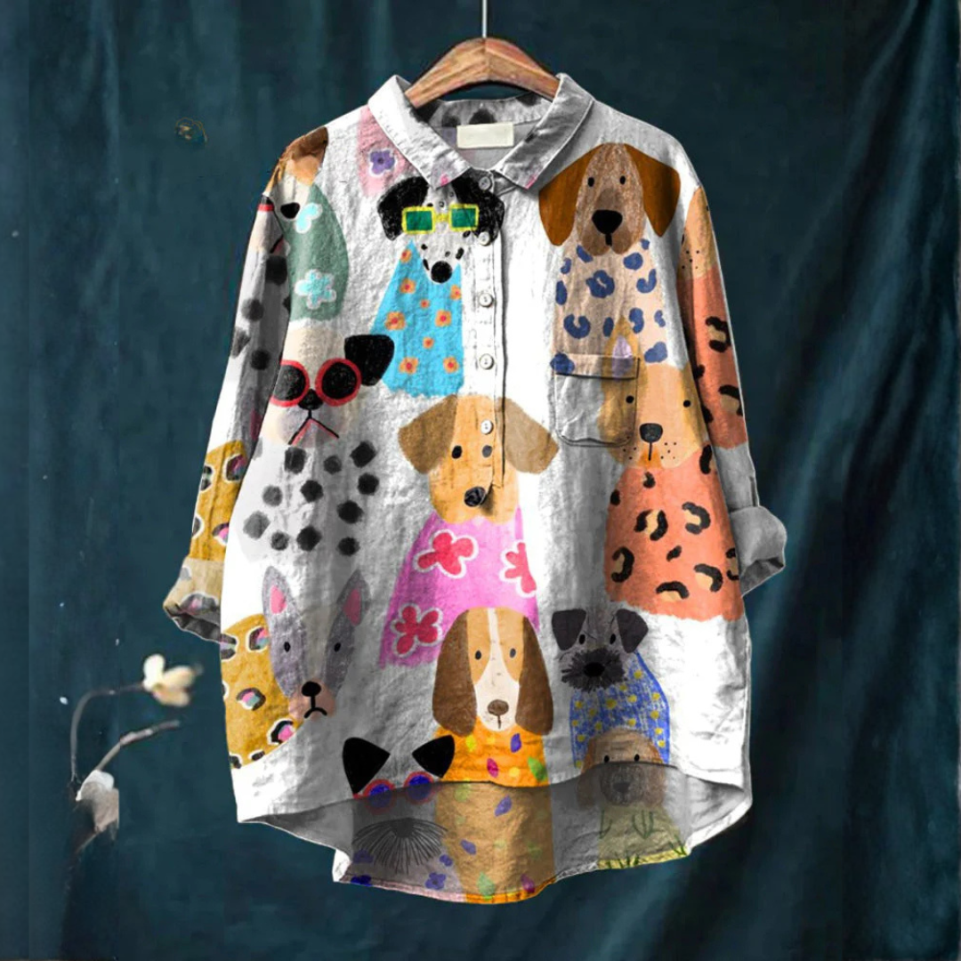 Teresa – Linen Patterned Shirt