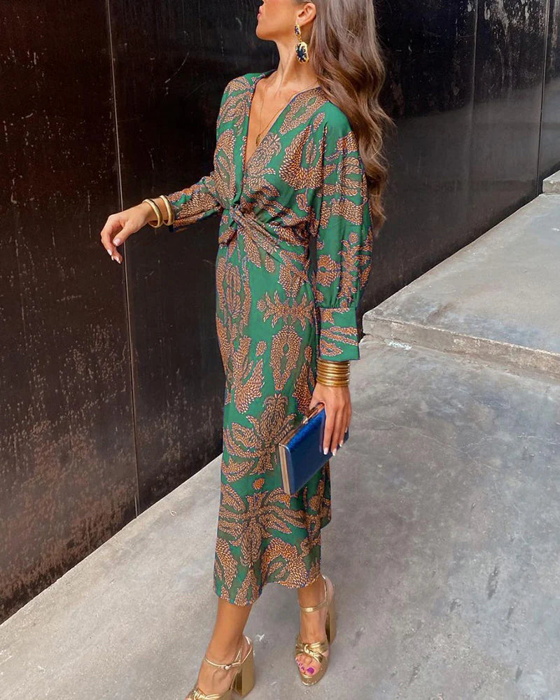 Bláithín | Floral Long Sleeve Dress