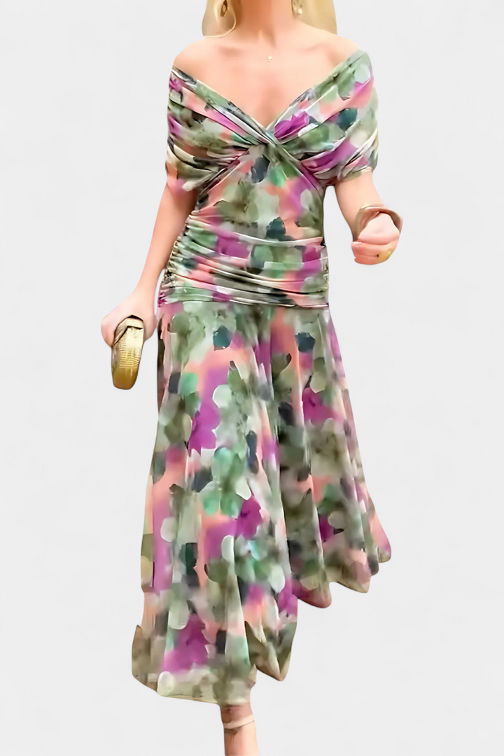 Gormfhlaith | Floral V-Neck Maxi Dress