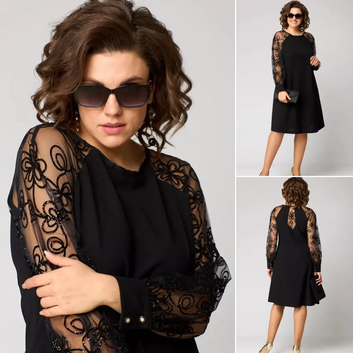 Isabella - Elegant Dress with Lace Sleeves