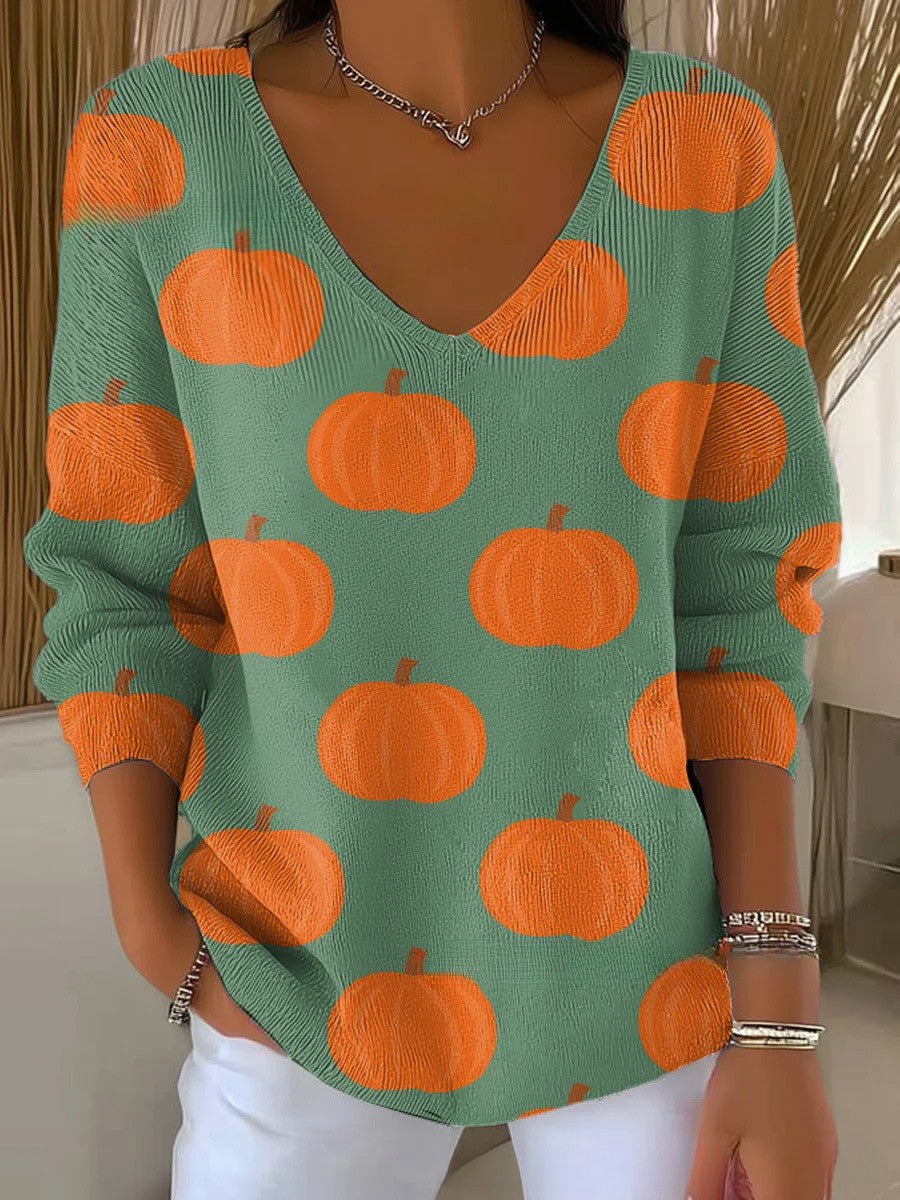 Emma – Colorful Sweater with V-Neck