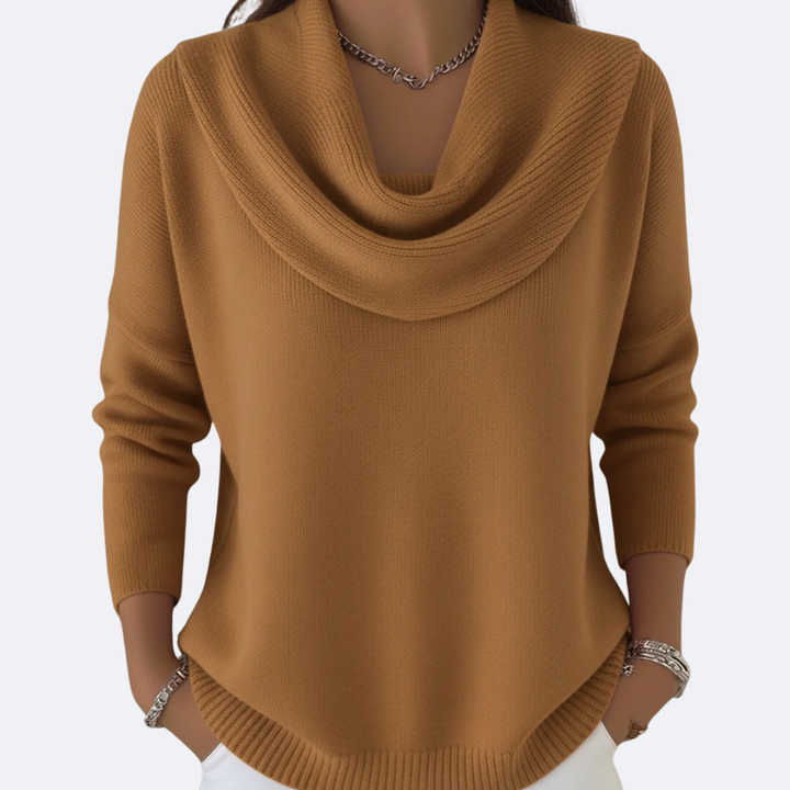 GIULIA - Cozy Ruffle Neck Sweater