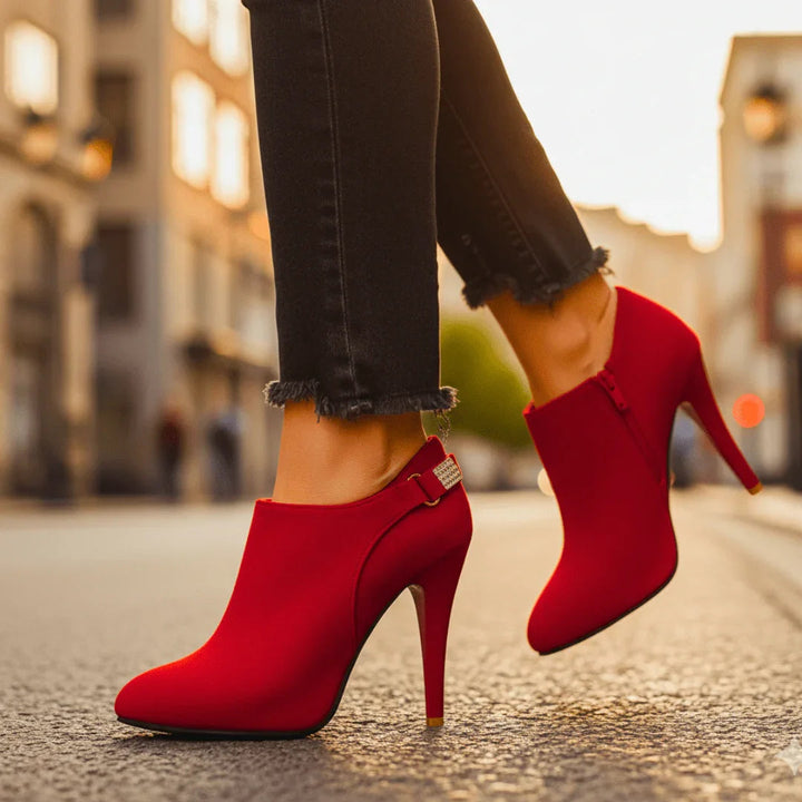 Velvet Ankle Boots Aurora Bell
