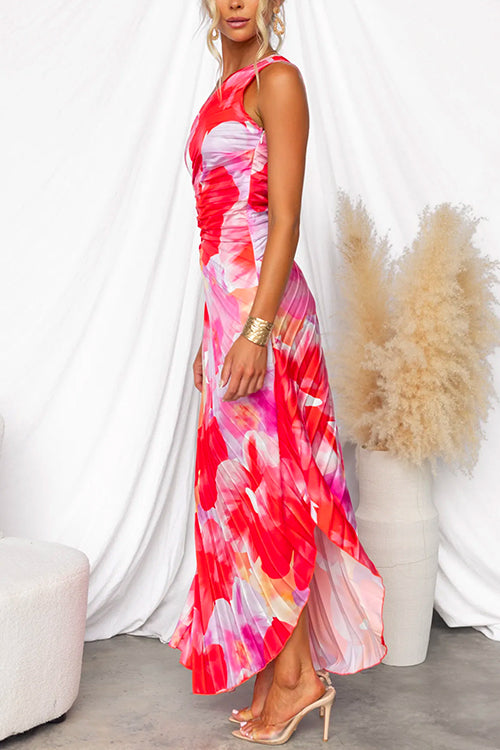 Fionnghuala | Tropical Print Evening Dress