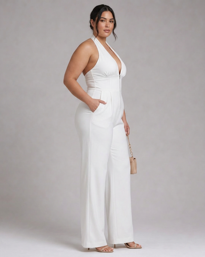 Nymera | Halter Neck Wide Leg Sleeveless Jumpsuit