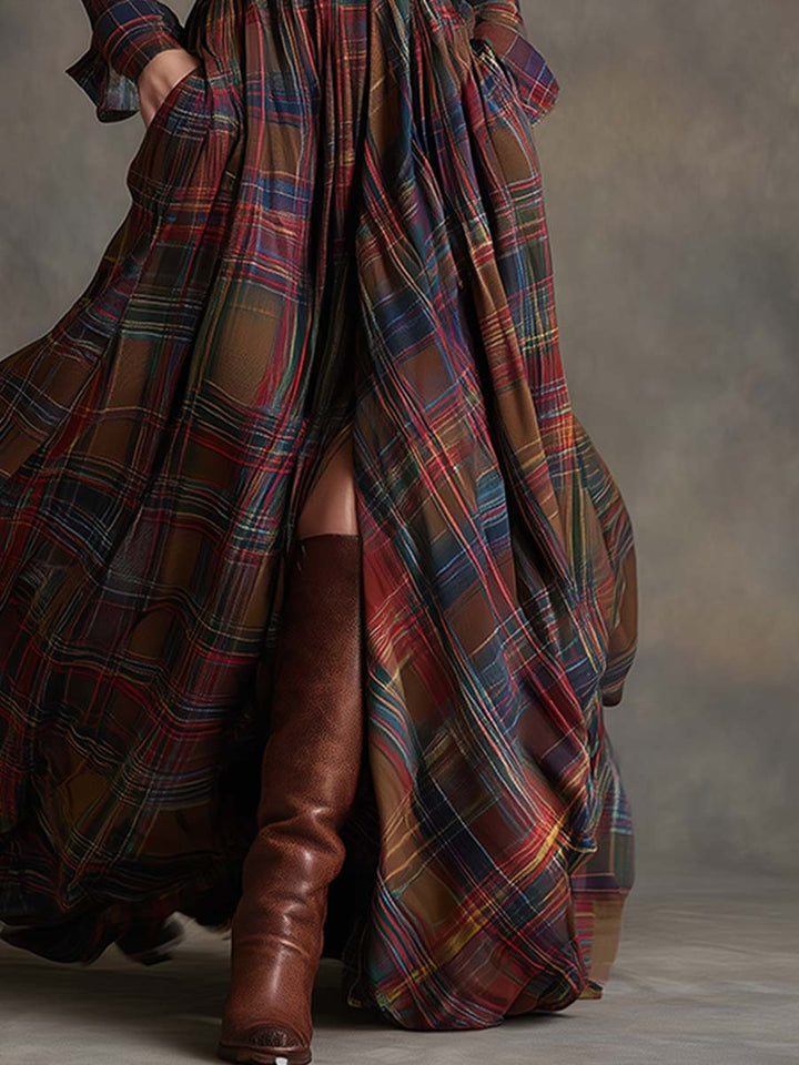 Giulietta - Maxi Check Shirt Dress