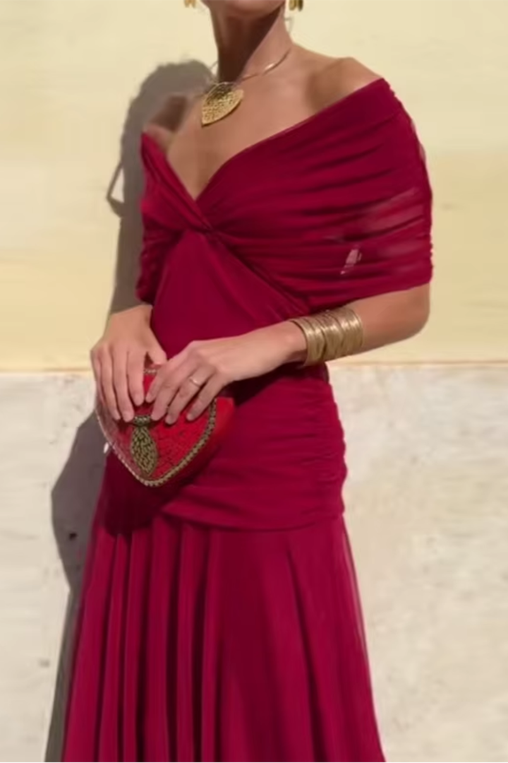 Lorenza™ | Elegant Maxi Wedding Guest Dress
