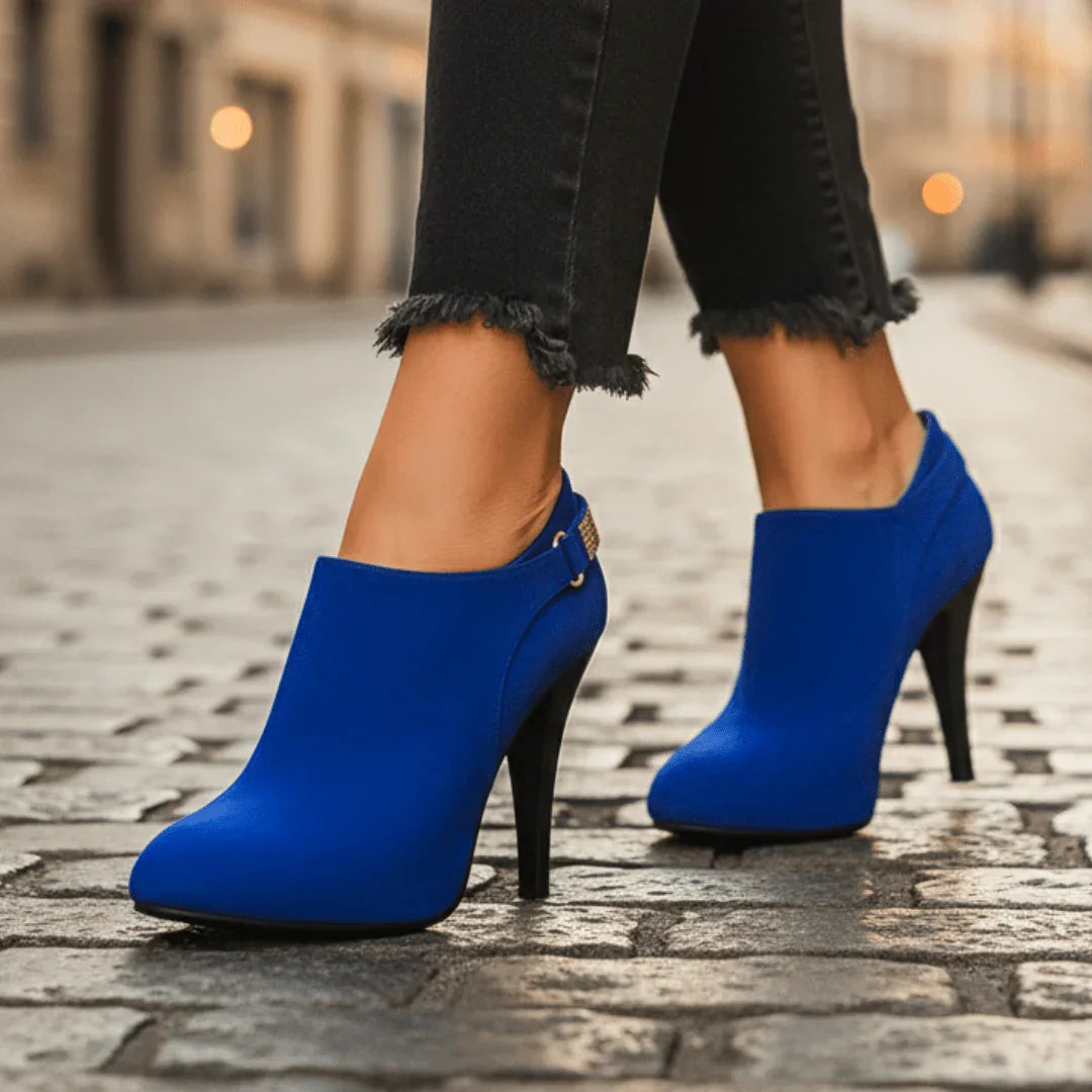 Velvet Ankle Boots Aurora Bell