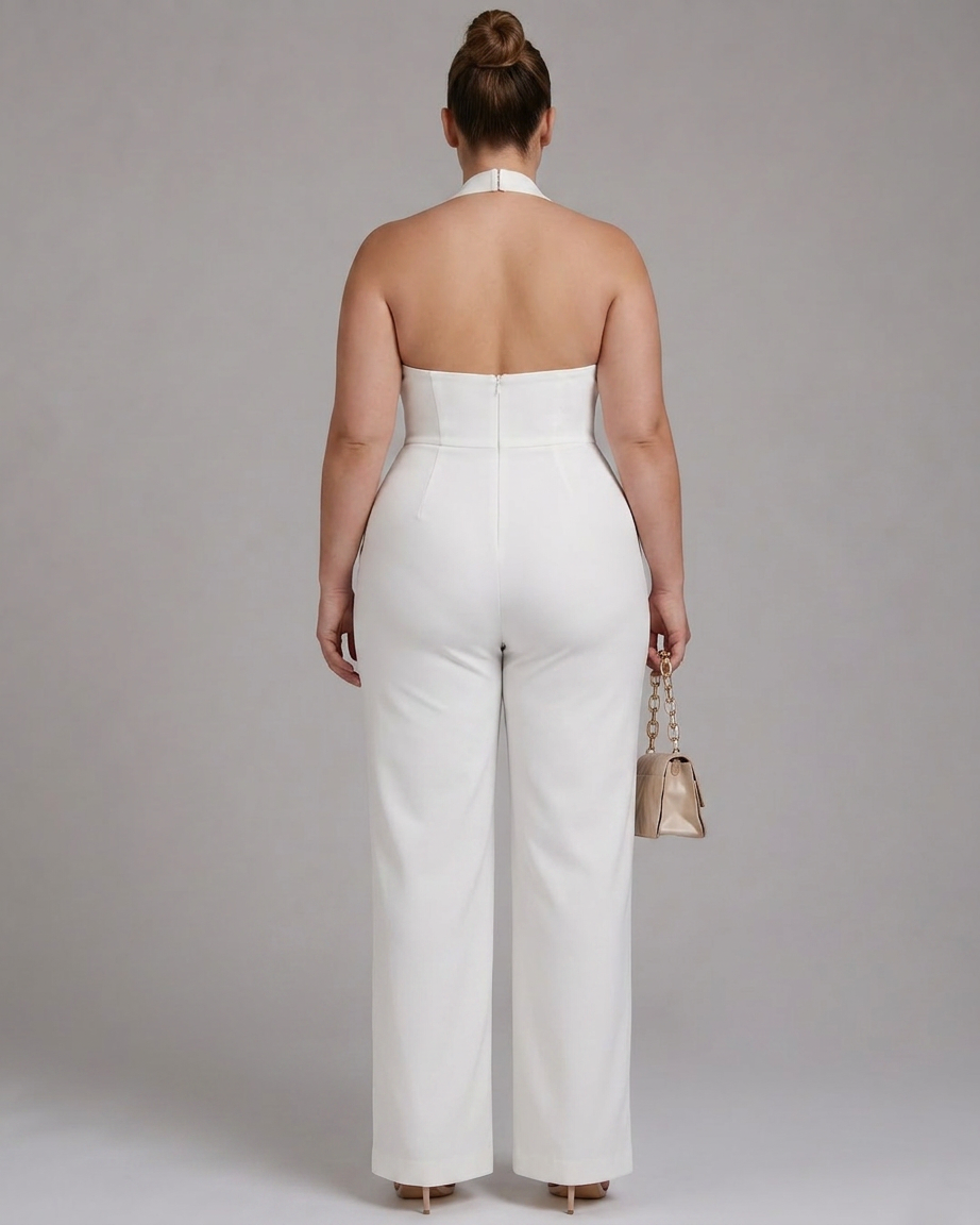 Nymera | Halter Neck Wide Leg Sleeveless Jumpsuit