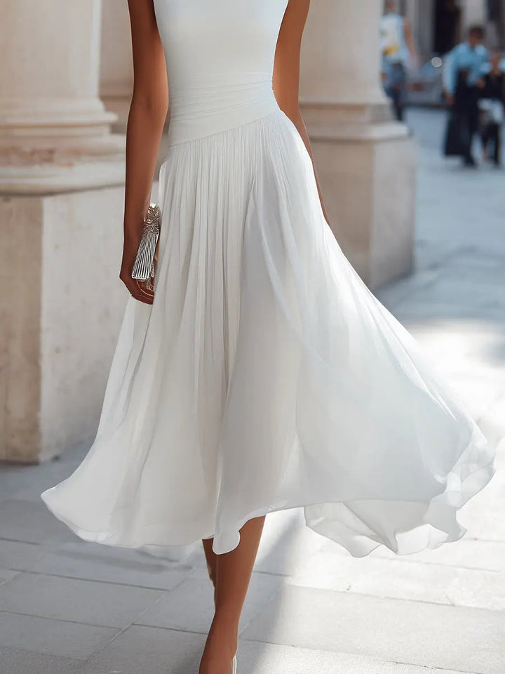 Lara - White Chiffon Dress