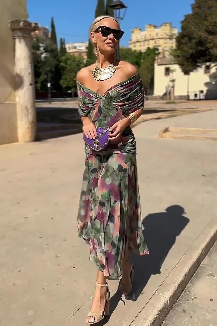 Lorenza™ | Elegant Maxi Wedding Guest Dress