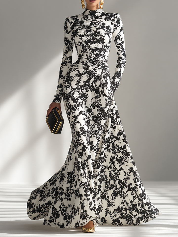 Grace | Elegant long dress with floral print