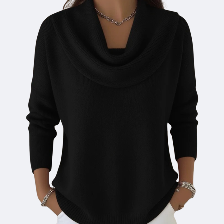 GIULIA - Cozy Ruffle Neck Sweater