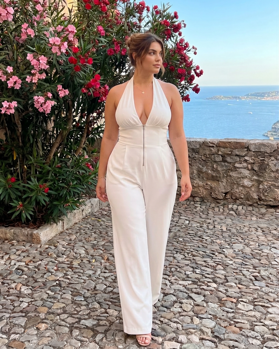 Nymera | Halter Neck Wide Leg Sleeveless Jumpsuit