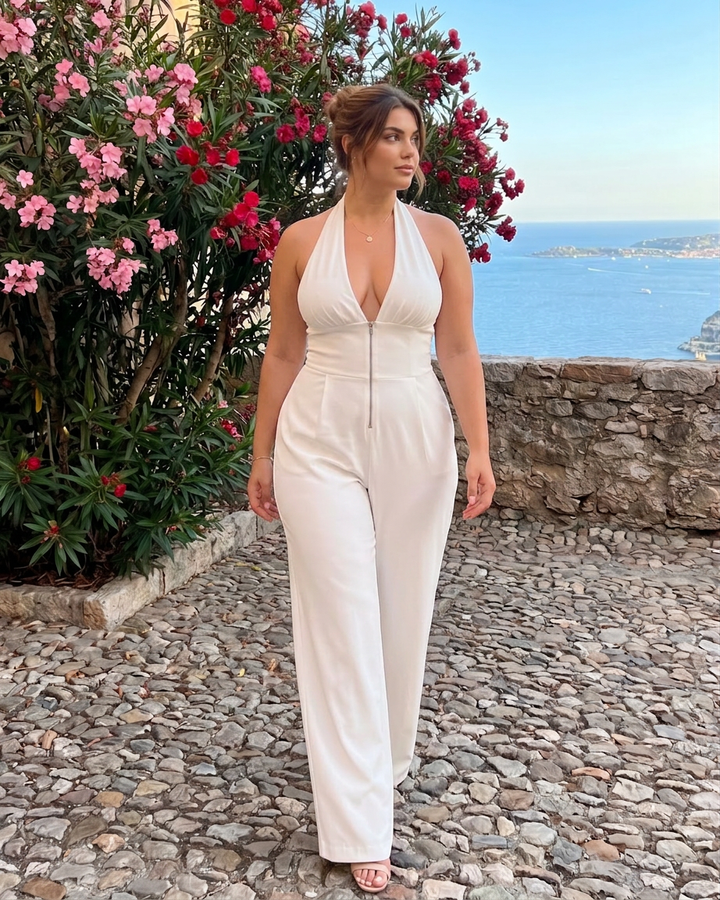 Nymera | Halter Neck Wide Leg Sleeveless Jumpsuit