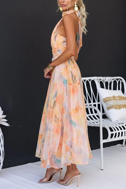 Halter™ - Elegant Wedding Guest Maxi Dress
