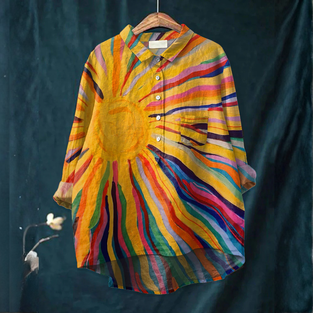 Luciana – Linen Patterned Shirt