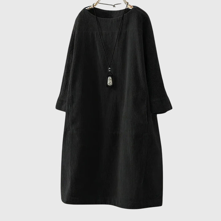 Clara | Relaxed Corduroy Midi Dress
