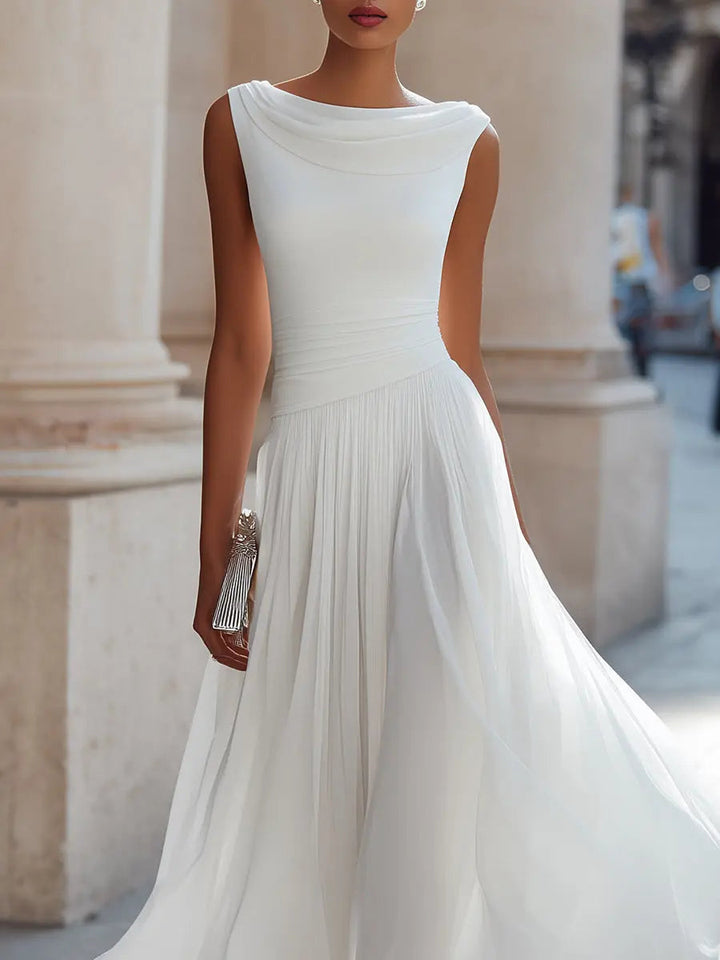 Lara - White Chiffon Dress